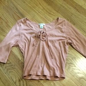 light pink crop top